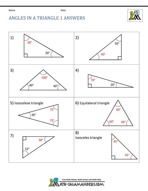 30 Triangle Angle Sum Worksheet | Education Template